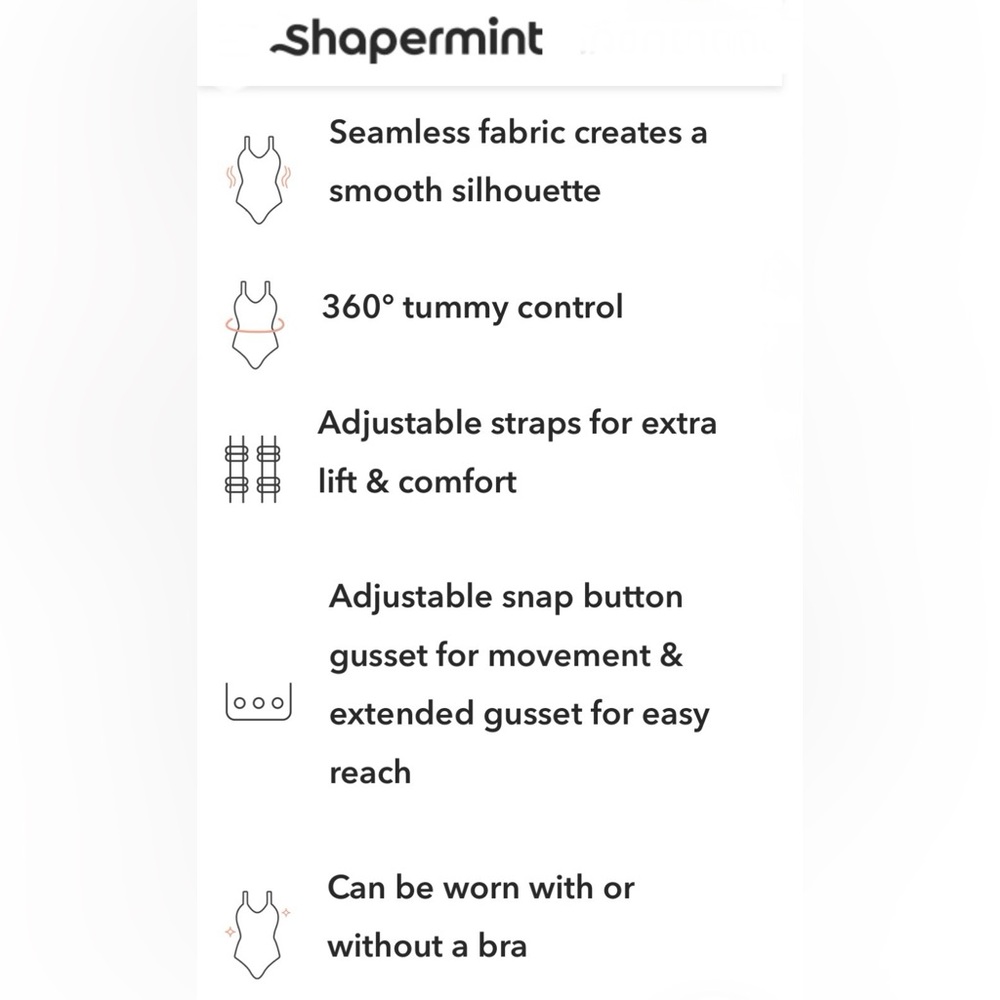 Shapermint All Day Every Day Scoop Neck Bodysuit | Blue | Full Brief | S | NWT - Picture 6 of 11